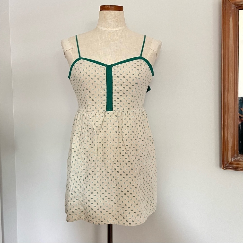 Urban Outfitters Cope Printed Linen mini dress size 8 preowned